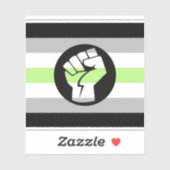 Sticker Drapeau de protestation agender (Feuille)