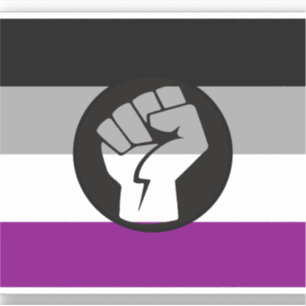 Sticker Drapeau de protestation asexué