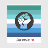 Sticker Drapeau de protestation gay masculin (Feuille)