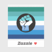 Sticker Drapeau de protestation gay masculin (Feuille)