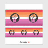 Sticker Drapeau de protestation lesbienne (Feuille)