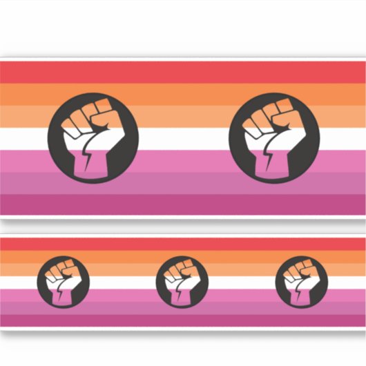 Sticker Drapeau de protestation lesbienne (Devant)
