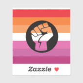Sticker Drapeau de protestation lesbienne (Feuille)