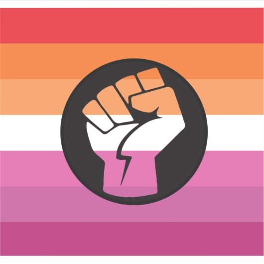 Sticker Drapeau de protestation lesbienne (Devant)