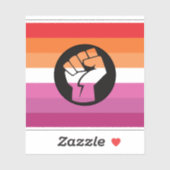 Sticker Drapeau de protestation lesbienne (Feuille)