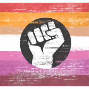 Sticker Drapeau de protestation peint lesbien