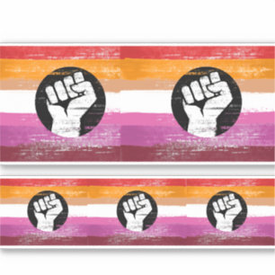 Sticker Drapeau de protestation peint lesbien