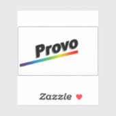 Sticker Drapeau de Provo, Utah (1989-2015) (Feuille)