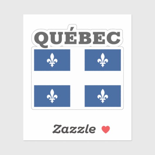 Sticker Drapeau de Québec, Canada (Feuille)