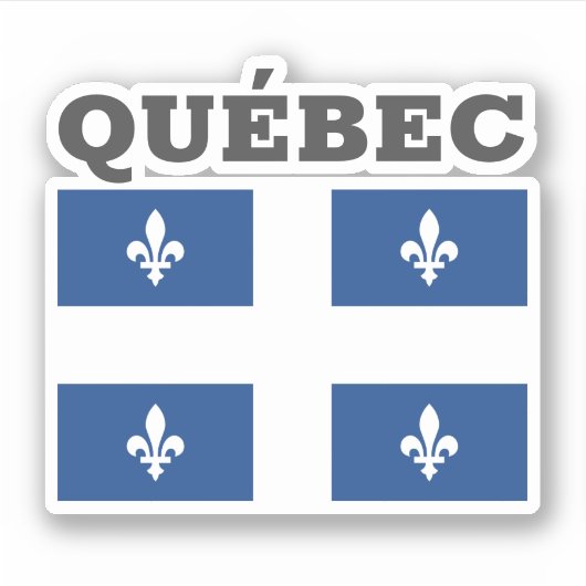 Sticker Drapeau de Québec, Canada (Devant)