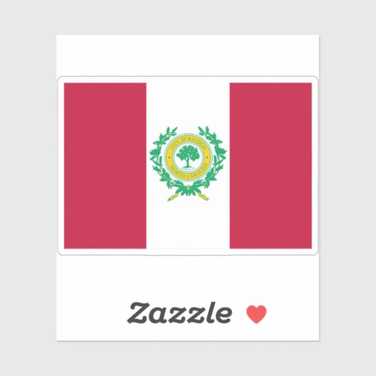 Sticker Drapeau de Raleigh, Caroline du Nord (Feuille)