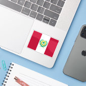 Sticker Drapeau de Raleigh, Caroline du Nord (Ordinateur portable avec iPhone)