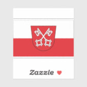 Sticker Drapeau de Ratisbonne, Allemagne (Feuille)