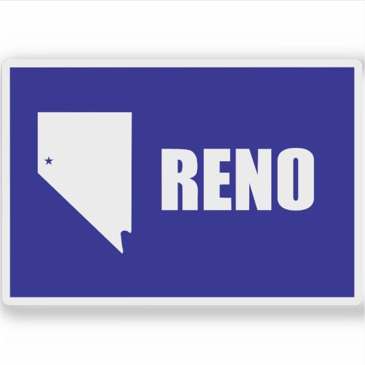 Sticker Drapeau de Reno, Nevada (1959-2018) (Devant)