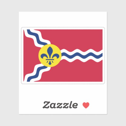 Sticker Drapeau de Saint-Louis, Missouri (Feuille)