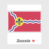 Sticker Drapeau de Saint-Louis, Missouri (Feuille)