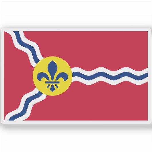 Sticker Drapeau de Saint-Louis, Missouri (Devant)