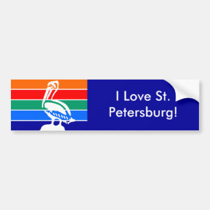 Sticker Drapeau de Saint-Pétersbourg, Floride