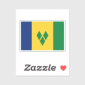 Sticker Drapeau de Saint-Vincent-et-les Grenadines (Feuille)