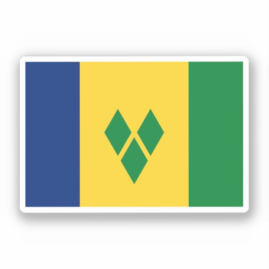Sticker Drapeau de Saint-Vincent-et-les Grenadines (Recto)