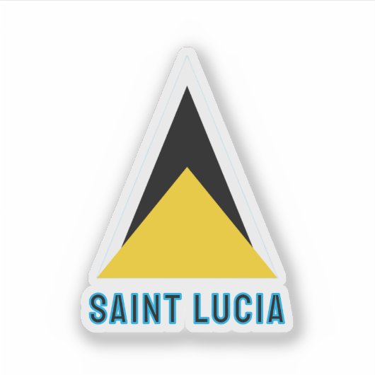 Sticker Drapeau de Sainte-Lucie (Devant)