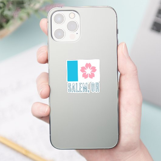 Sticker Drapeau de Salem, Oregon (Téléphone)
