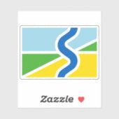 Sticker Drapeau de Salland, la Pays-Bas (Feuille)