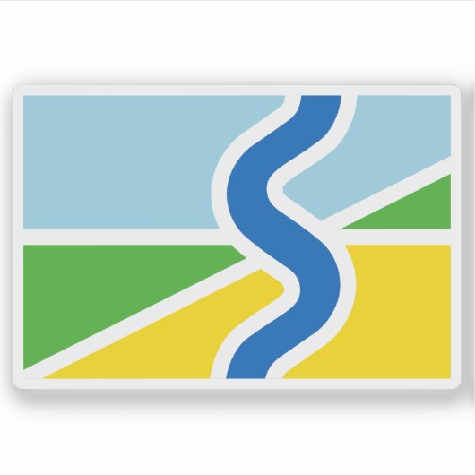 Sticker Drapeau de Salland, la Pays-Bas (Devant)