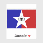Sticker Drapeau de San Antonio, Texas (Feuille)
