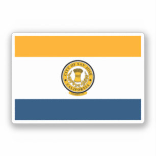 Sticker Drapeau de San Jose, Californie