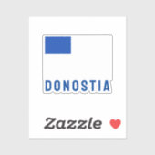 Sticker Drapeau de San Sebastián, Gipuzkoa - ESP (Feuille)