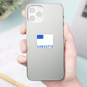 Sticker Drapeau de San Sebastián, Gipuzkoa - ESP (Téléphone)