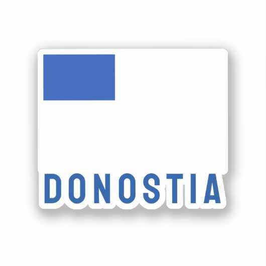 Sticker Drapeau de San Sebastián, Gipuzkoa - ESP (Recto)