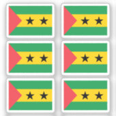 Sticker Drapeau de Sao Tomé & Principe Collection pack de  (Recto)
