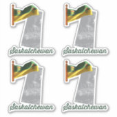 Sticker Drapeau de Saskatchewan (Devant)