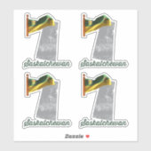 Sticker Drapeau de Saskatchewan (Feuille)