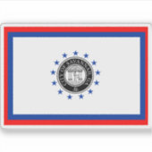 Sticker Drapeau de Savannah, Géorgie (Devant)