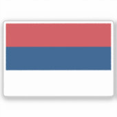 Sticker Drapeau de Serbie découpé sur mesure (Recto)