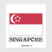 Sticker Drapeau de Singapour (Feuille)