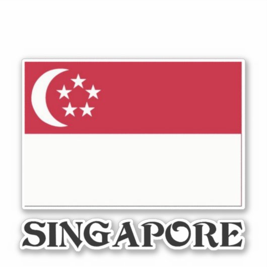 Sticker Drapeau de Singapour (Devant)