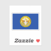 Sticker Drapeau de Southbridge, Massachusetts (Feuille)