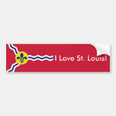 Sticker Drapeau de St. Louis, Missouri (Devant)