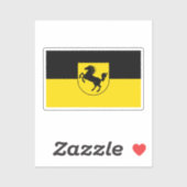 Sticker Drapeau de Stuttgart (Allemagne) (Feuille)
