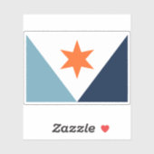 Sticker Drapeau de Syracuse, New York (Feuille)