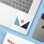 Sticker Drapeau de Syracuse, New York (Ordinateur portable avec iPhone)