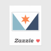 Sticker Drapeau de Syracuse, NY (Feuille)