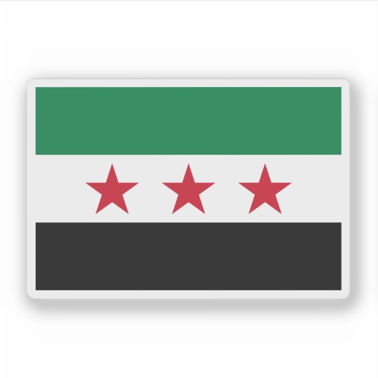 Sticker Drapeau de Syrie (décembre 2024) (Devant)