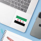 Sticker Drapeau de Syrie (décembre 2024) (Ordinateur portable avec iPhone)
