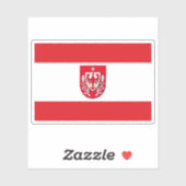 Sticker Drapeau de Teltow, Allemagne (Feuille)