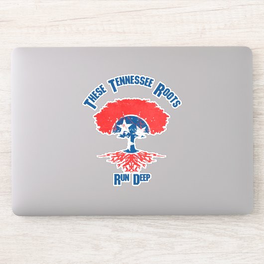 Sticker Drapeau de Tennessee Roots Arbre Vinyl Decal (Ordinateur)